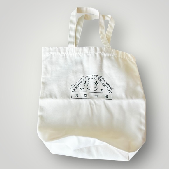 Japanese Market Shopping Cotton Canvas White Tote Bag Eco-Friendly Bag New - Picture 10 of 10